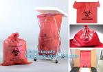 Disposable plastic biohazard bags infectious linen waste bags, Yellow Biohazard
