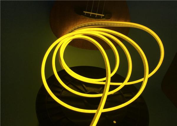 No Dark Spot 6 x 12mm Flexible LED Strip Light / Silicone Neon Rope Light Lemon