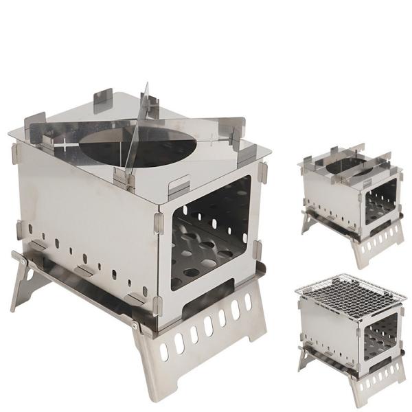 Buy cheap Portable Card BBQ Grill Lazy Friendly Stainless Steel Camping Stove Barbecue from wholesalers