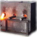 Steel rods hot forging medium frequency induction heating furnace