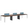 Buy cheap Contemporary Design Two Four or Six-Person Office Desk Modern Wooden Metal Iron Moduler Furniture for Home or School Office from wholesalers