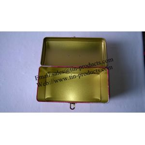 Buy cheap Top Sell Gift tin  Box /Metal Gift Box with handle /Promotional Box with lock & Handle from wholesalers