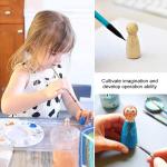 Wooden Peg Doll Decorative Unfinished Wooden People Bodies Family Craft People