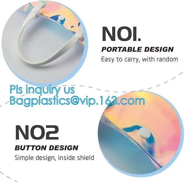Women Summer Beach Bag Vinyl PVC Transparent Small Tote Handbags Shopping Shoulder Bags, handle, carry, die cut, packagi