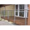 Buy cheap Side Mount Glass Balustrade Stainless Steel Handrails , Steel And Glass Stair Railing from wholesalers