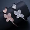 Buy cheap Fashion Flower Bracelet Shining CZ Crystal Bracelet CZ Bracelets Woman Bangle for Women Wedding Party Jewelry from wholesalers