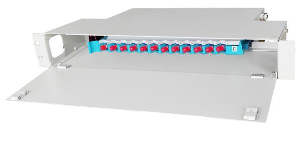 Buy cheap Grey Fiber Optical ODF Module 1U 12Fiber 19inch Rack Mount from wholesalers