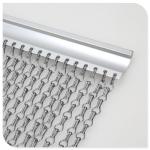 Anodized Aluminum Chain Curtain , Metal Chain Link Curtains For Hair Salon
