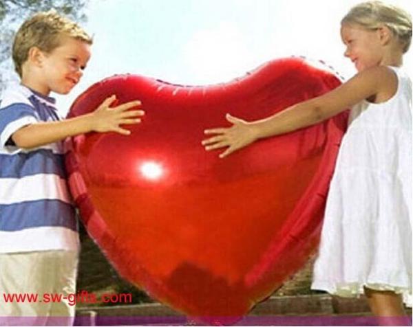 Buy cheap 75cm Large aluminum Inflatable Foil balloons lovers heart balloon gift Helium Balloon from wholesalers