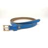 Buy cheap Blue Skinny Thin 15mm Women's Fashion Leather Belts from wholesalers