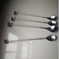 Buy cheap Flat Teardrop Stainless Steel Bar Spoon Endurance Long Handle Drink Use product