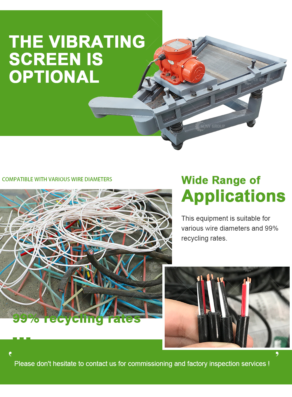 Scrap Copper Wire Processing Machine for Final Copper and Plastic Granules Production