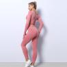 Buy cheap Seamless OEM High Waisted Leggings With Crop Top Spandex Nylon Long Sleeve Yoga Set from wholesalers