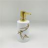 Buy cheap Golden Foil Hand Painted Polyresin Bathroom Accessories Set In white Sand from wholesalers
