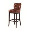 Buy cheap Wooden Frame Leather Counter Height Stools Wooden Legs Full Handwork Craft from wholesalers