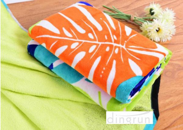 Buy cheap Big Plain Style Velour Luxury Cool Beach Towels 100*180cm Extra Absorbent from wholesalers