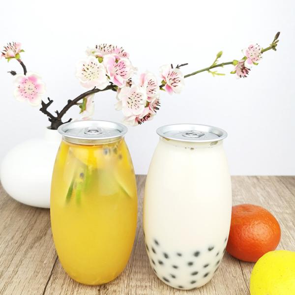 Buy cheap 0.5 Liter Easy Open Cans Clear Plastic Container Bottles Tea Milk Cold Pressed Juices from wholesalers