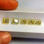 Vivid Yellow Moissanite Gem Radiant Cut GRA VVS Loose Mosanite Diamond For Gold