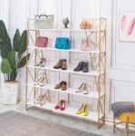 5 Storey Metal Purse Display Shelves , Retail Shoe Display Stands Any Color