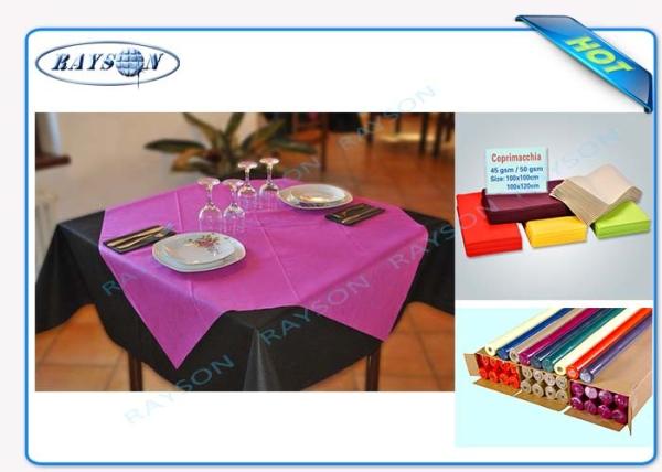 Buy cheap Slices / Rolls Packed Non Woven Polypropylene Tablecloth for Catering Business from wholesalers