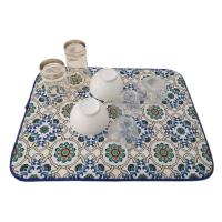 Buy cheap Printing Absorbent 18x24inch Dish Drying Mat Reversible Microfiber Dish Rack Pad product