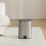 Stainless Steel Pedal Trash Can 18L Capacity Soft Close Stylish Household Waste