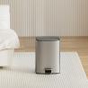 Buy cheap Stainless Steel Pedal Trash Can 18L Capacity Soft Close Stylish Household Waste Bin rounded rectangle trash can from wholesalers