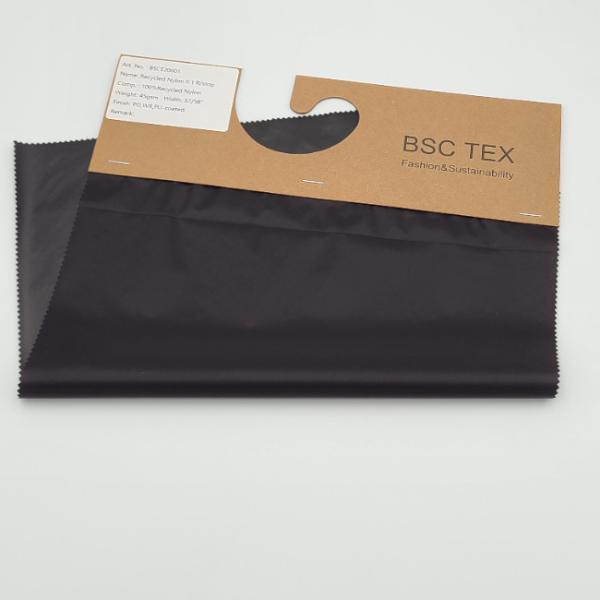 Buy cheap Ribstop PU Coated Nylon 45gsm Recycled Waterproof Fabric 20D X 20D from wholesalers