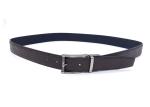 Mens Genuine Leather Reversible Belt Double Side Adjustable Nickel Brush Buckle