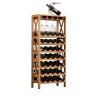 Buy cheap Customized Double-sided Wine Racks Wine Rack Wood Wooden Display Stand for Canned Alcoholic Beverage from wholesalers