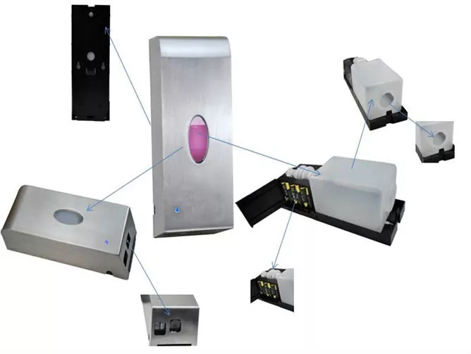 1L Automatic Hand Sanitizer Dispenser Wall Mounted For Household / Hotel
