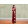 Buy cheap Antique Gas Pump Design Decorative Wooden Cabinet Red Color Wood Floor Rack Furniture from wholesalers
