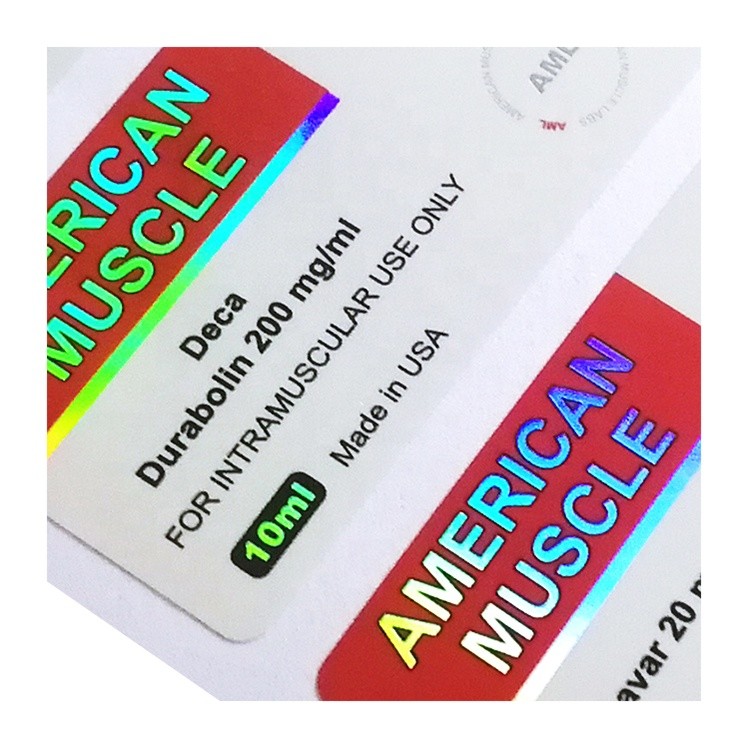 Recycled 10ml Vial Labels 25*60mm Holographic Security Stickers