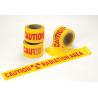 Buy cheap Caution Radioactive Material Tape / Radioactive Warning Tape Safety Yellow from wholesalers
