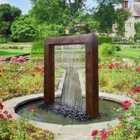 Buy cheap Oem Rusty Red Corten Steel Water Feature 1200*400*1200mm Easy To Clean product