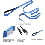 3 Different Settings LED Dog Leash Lights Up For Night Visibility Safety