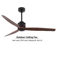 Buy cheap 42 Inch 52 Inch Modern DC Motor Remote Control Solid Wood Blade Led Ceiling Fan product