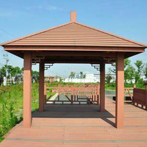 Buy cheap Outdoor Brown WPC Gazebo UV Resistant WPC Pavilion Assembly from wholesalers