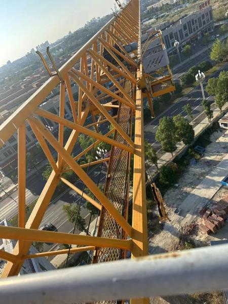 Buy cheap 19 Years 6012 Elevation Zoomlion Used Tower Crane Car Type Moving with GS Certification from wholesalers
