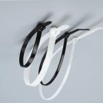 SS Barb Nylon Cable Tie 50 Lbs 8 Inch Black Tie Wrap 100 pcs/Bag