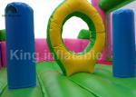 Durable PVC Pink Princess Inflatable Commercial Bounce Houses For Kids Outdoor