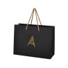 Buy cheap Hot Foil Stamping Custom Black Paper Bags With Handles 30x20x10cm from wholesalers