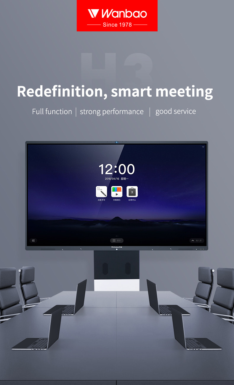 Anti Glare IR Smart Interactive Whiteboard 86" Inch Interactive Touch Monitor