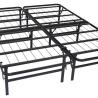 Buy cheap Black Heavy Duty Full Size Double Folding Metal Mesh Frame Bed for Family or Hotel Sale from wholesalers