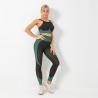 Buy cheap Dark Green Sexy Buttocks Anti Cellulite Leggings And Bra Set ZH Gym Wear Sets Women from wholesalers