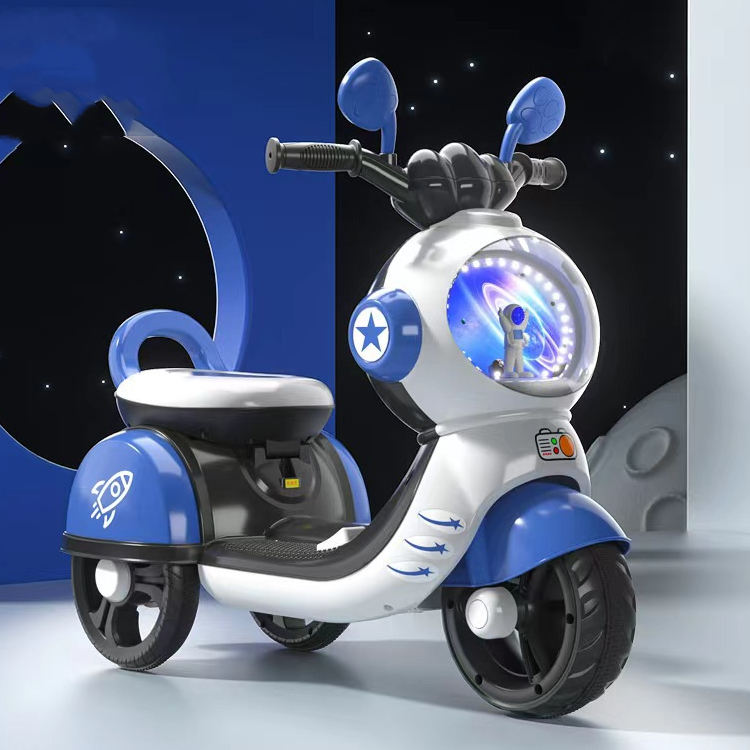 Kids Electric Baby Three Wheel Cute Battery Motorcycle in Blue Pink Red Plastic Type PP