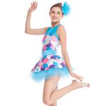Bubble Prints Competition Dance Wear Sleeveless Bodice Knee Length jazz dance