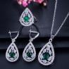 Buy cheap CZ charm pendant necklace dainty jewelry Water Drop Necklace and Earring Sets Big Wedding Jewelry Sets For Brides from wholesalers