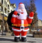 210D 2m 3m High Inflatable Santa Claus For Home Backyard
