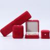 Buy cheap Wholesale Manufacturing Luxury velvet Jewellery packaging Box Custom logo Necklace Bracelet Earrings Ring Packaging red Velvet Jewelry Box from wholesalers